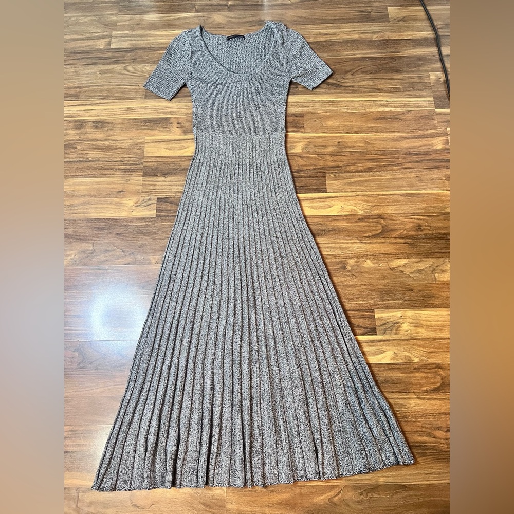 Marks & Spencer Metallic Gray Maxi Dress
